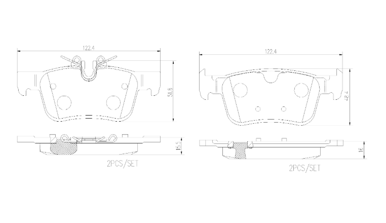 Pastilla de Freno BREMBO Volvo S60 / S90 / V60 / V90 / XC60 TRASERA
