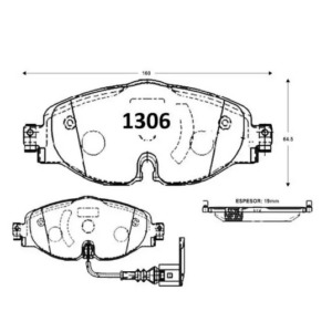 Pastilla de Freno DELANTERA Audi A3 2013 en adelante