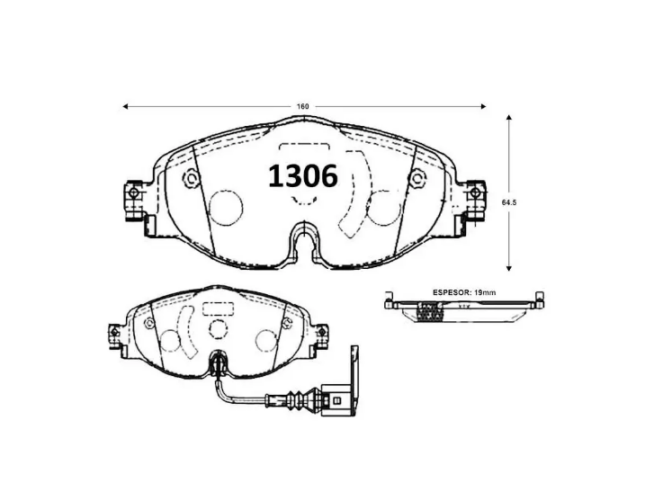 Pastilla de Freno DELANTERA Audi A3 2013 en adelante