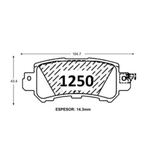 Pastilla de Freno TRASERA Mazda CX-5 / CX-7 2013 en adelante
