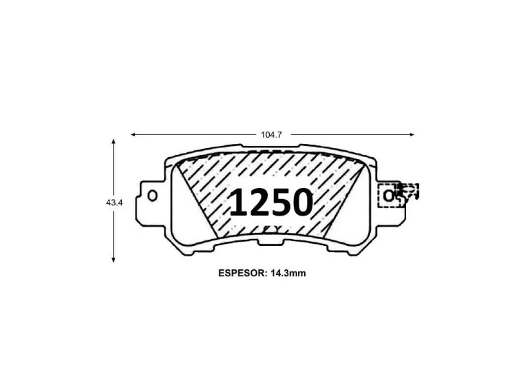 Pastilla de Freno TRASERA Mazda CX-5 / CX-7 2013 en adelante
